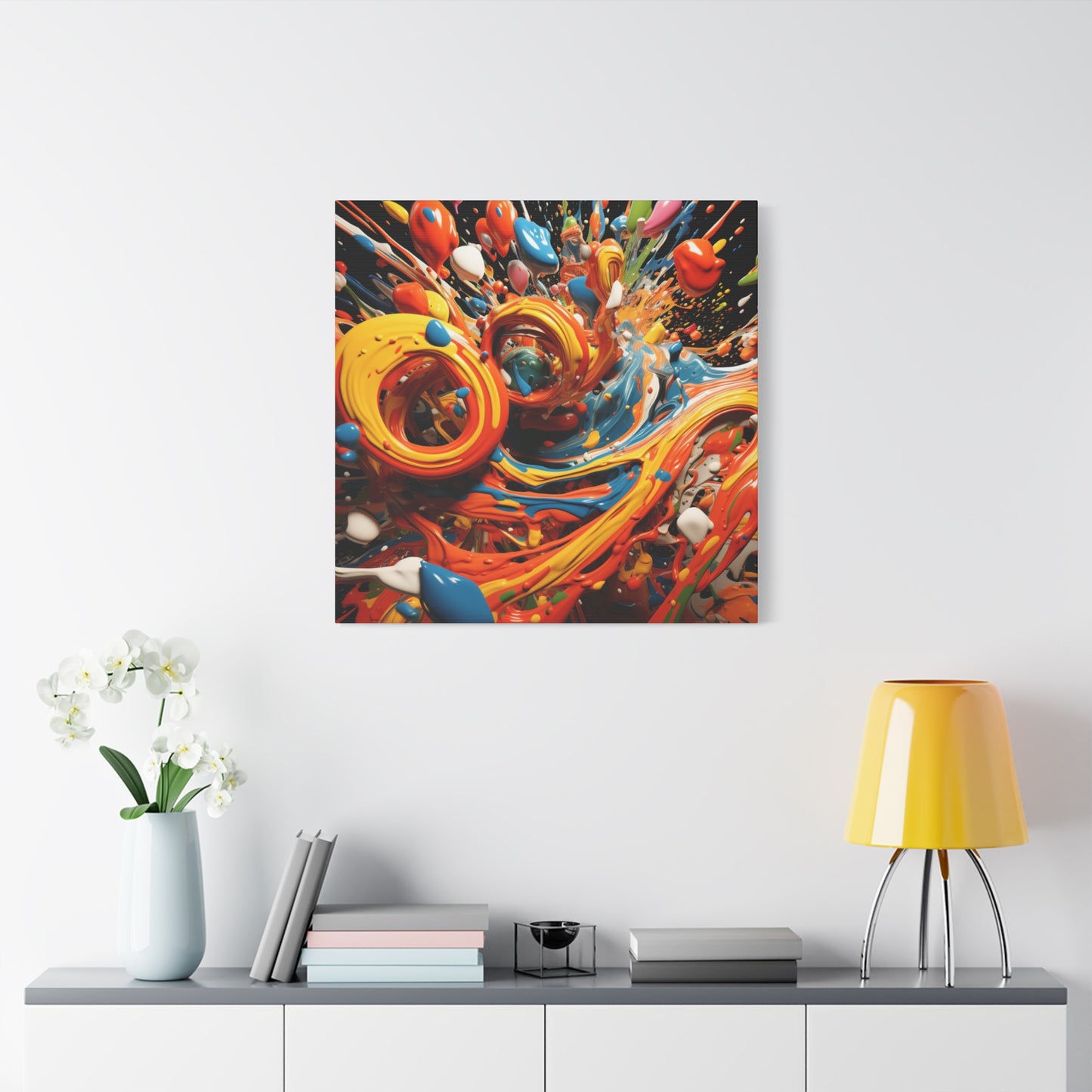 Color Splash - Abstract Canvas Art Print | Abstract Canvas Art Print | Stretched 1.25" Frame