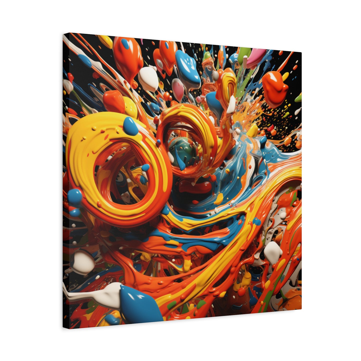 Color Splash - Abstract Canvas Art Print | Abstract Canvas Art Print | Stretched 1.25" Frame