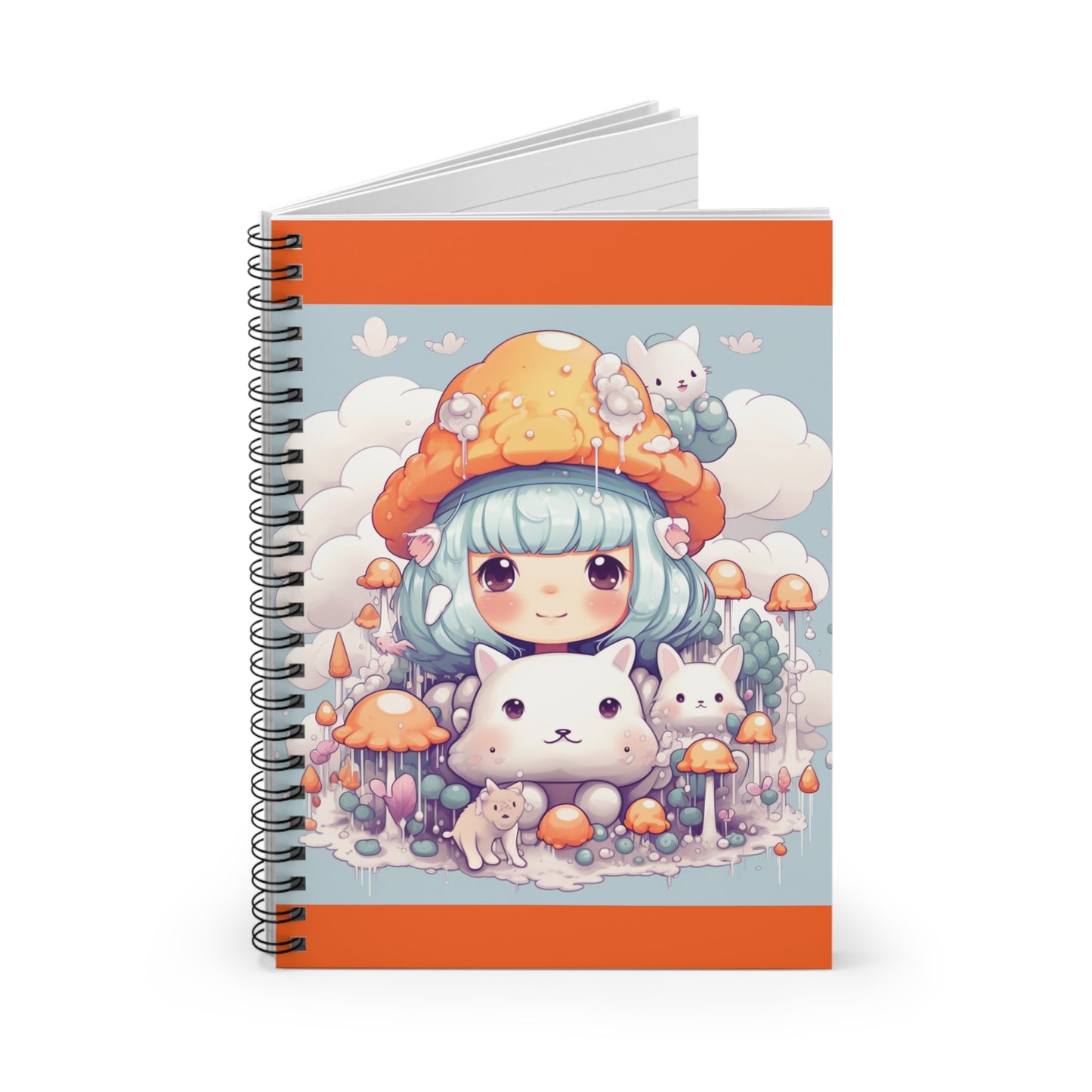 Cute and Kawaii Mindset Motivational School Hobby Journal Spiral Notebook - Ruled Line